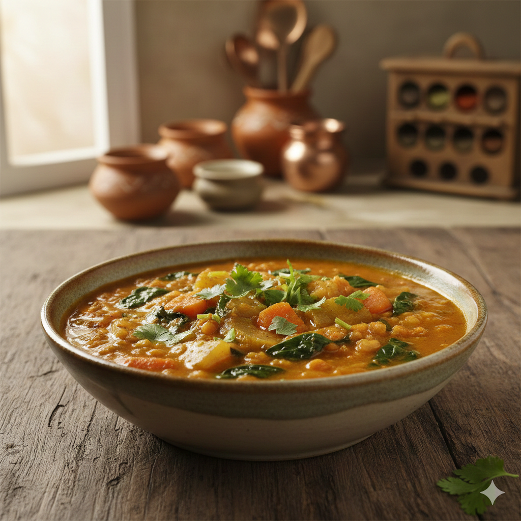 Red Masoor Dal & Vegetable Stew