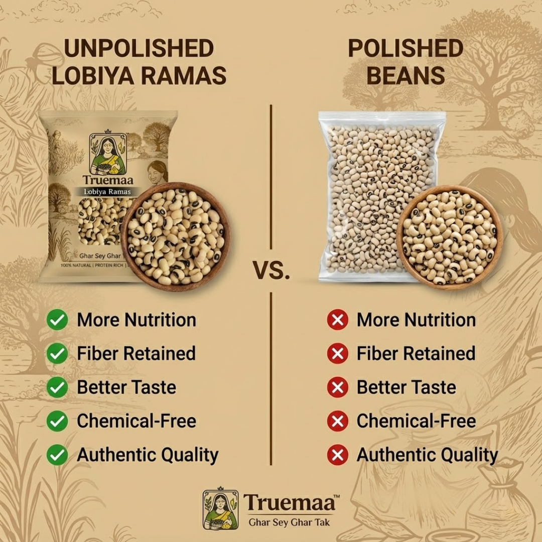 Truemaa Unpolished Lobiya Ramas 1kg - Image 6