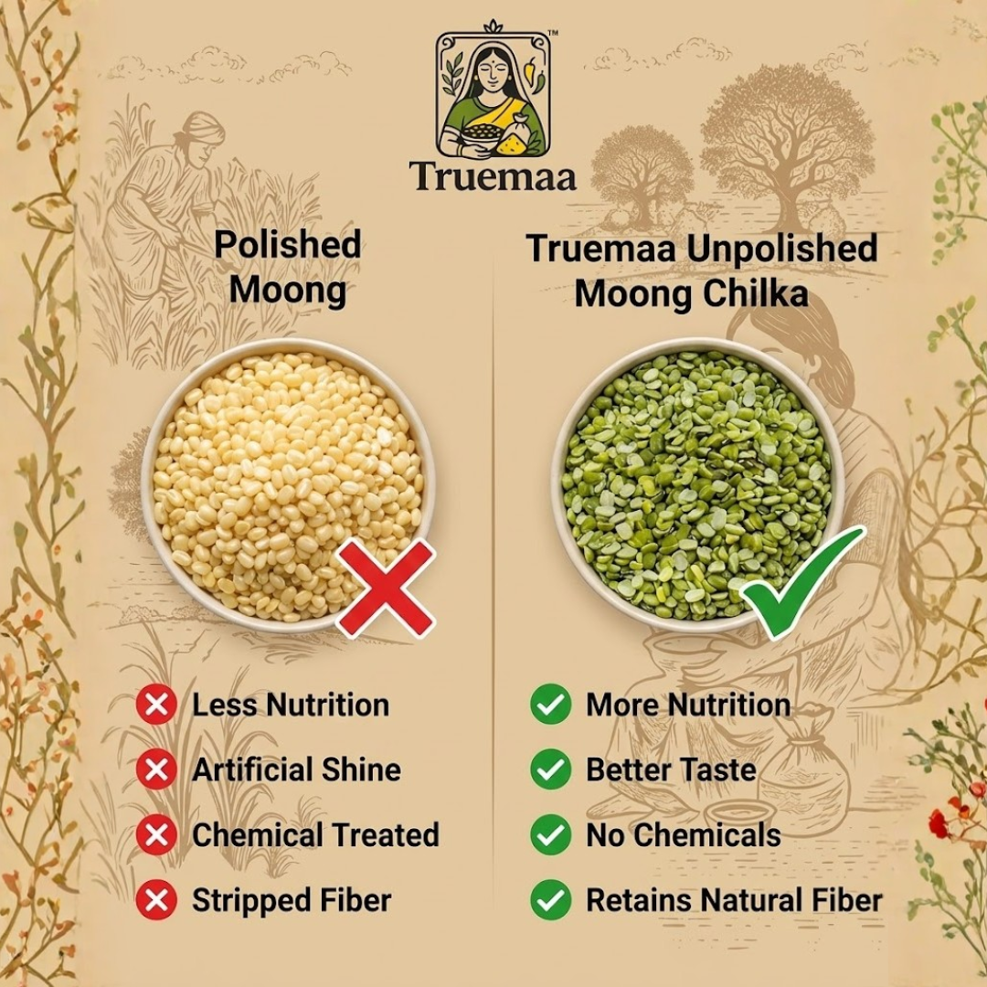 Truemaa Premium Moong Chilka (Unpolished) – 1kg - Image 5