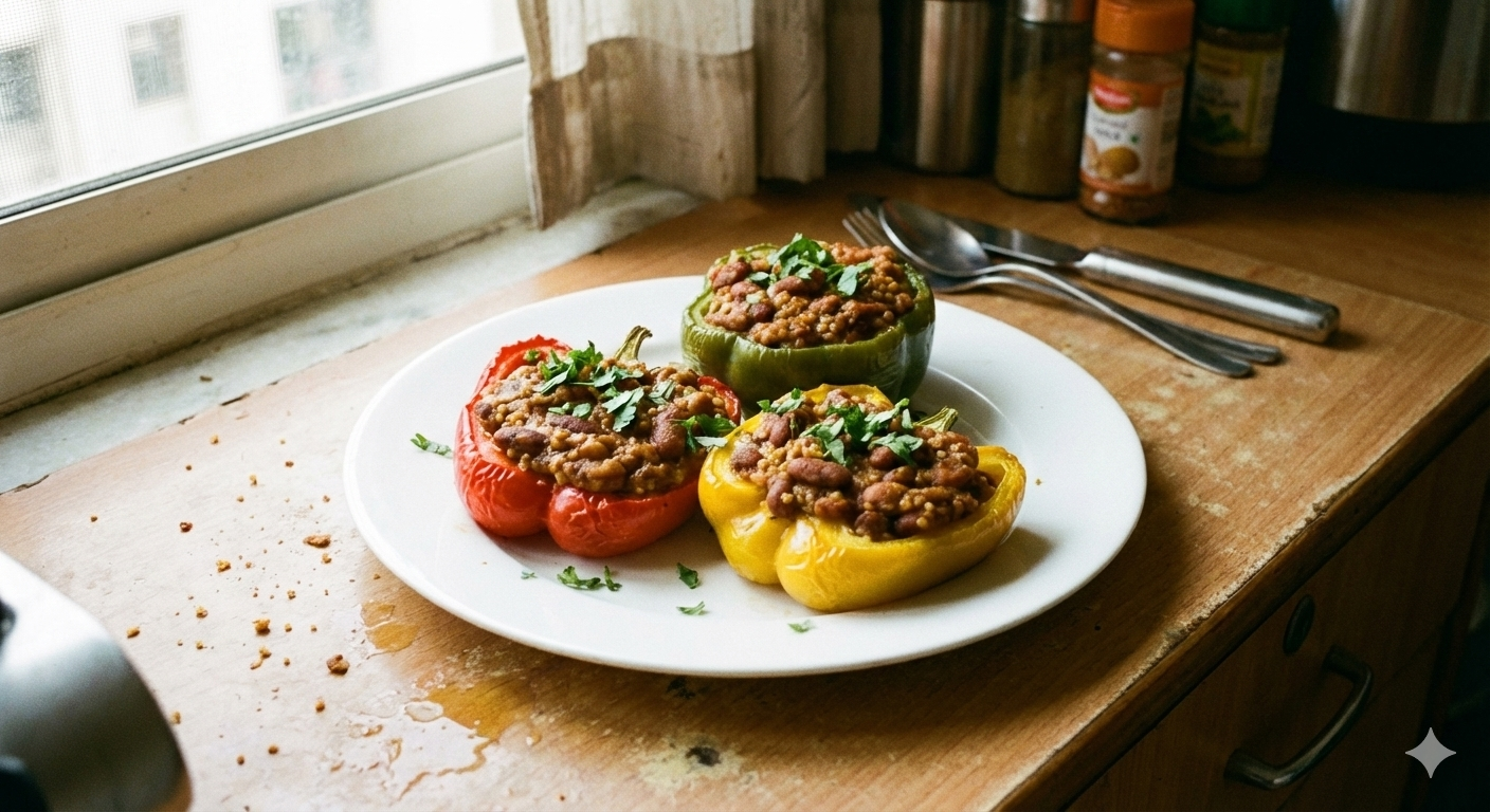 Rajma & Millet Stuffed Bell Peppers